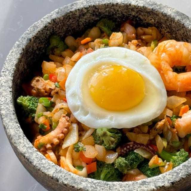 Seafood Bibimbap.